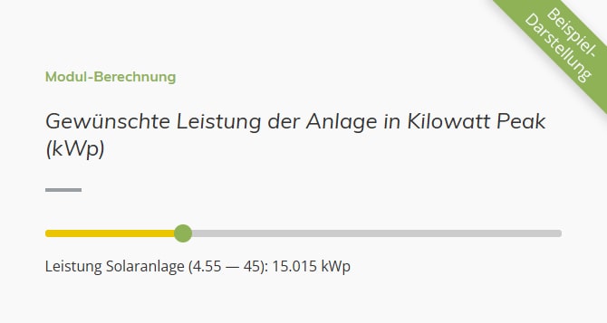 Solarrechner 2025 - Weg über Leistung