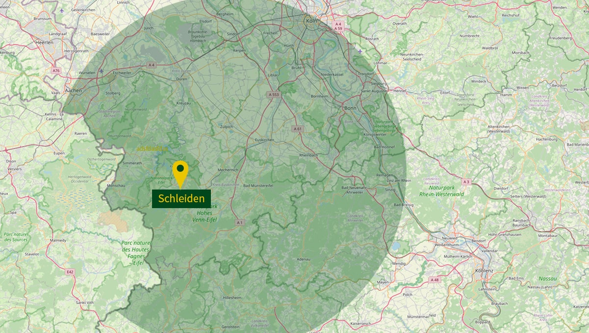 Unser Radius um Schleiden